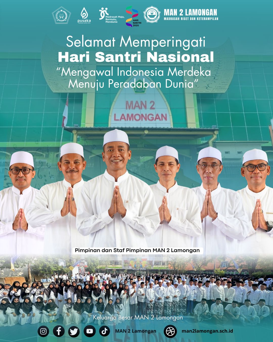 Mengawal Indonesia Merdeka Menuju Peradaban Dunia: MAN 2 Lamongan Sambut Hari Santri 2025 dengan Semangat Global